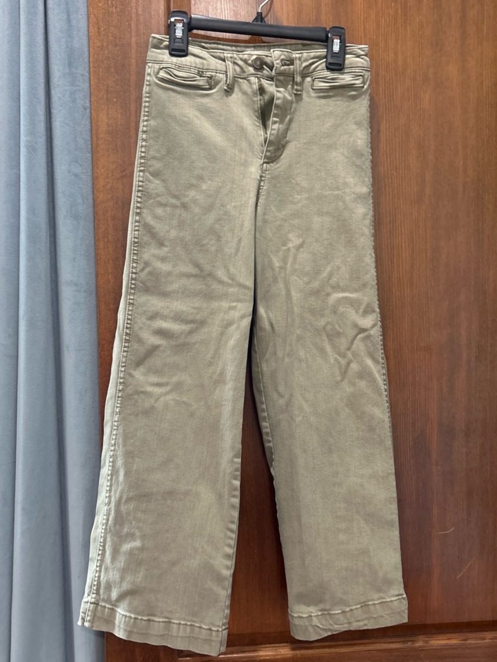 Oat New York Olive Green Wide-Leg Pants